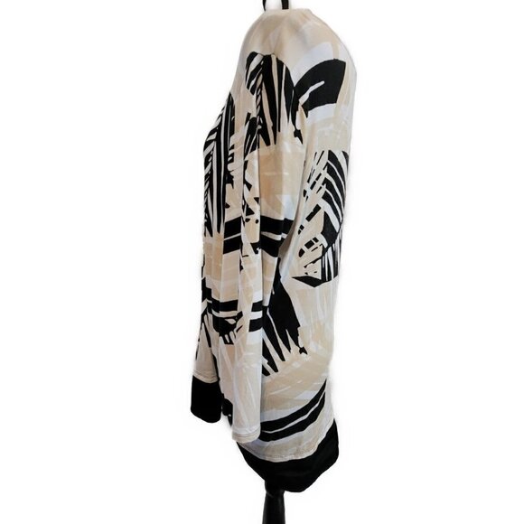 Chico's Neutral Fusion Woven-Hem Tunic - sz Large - Picture 5 of 7